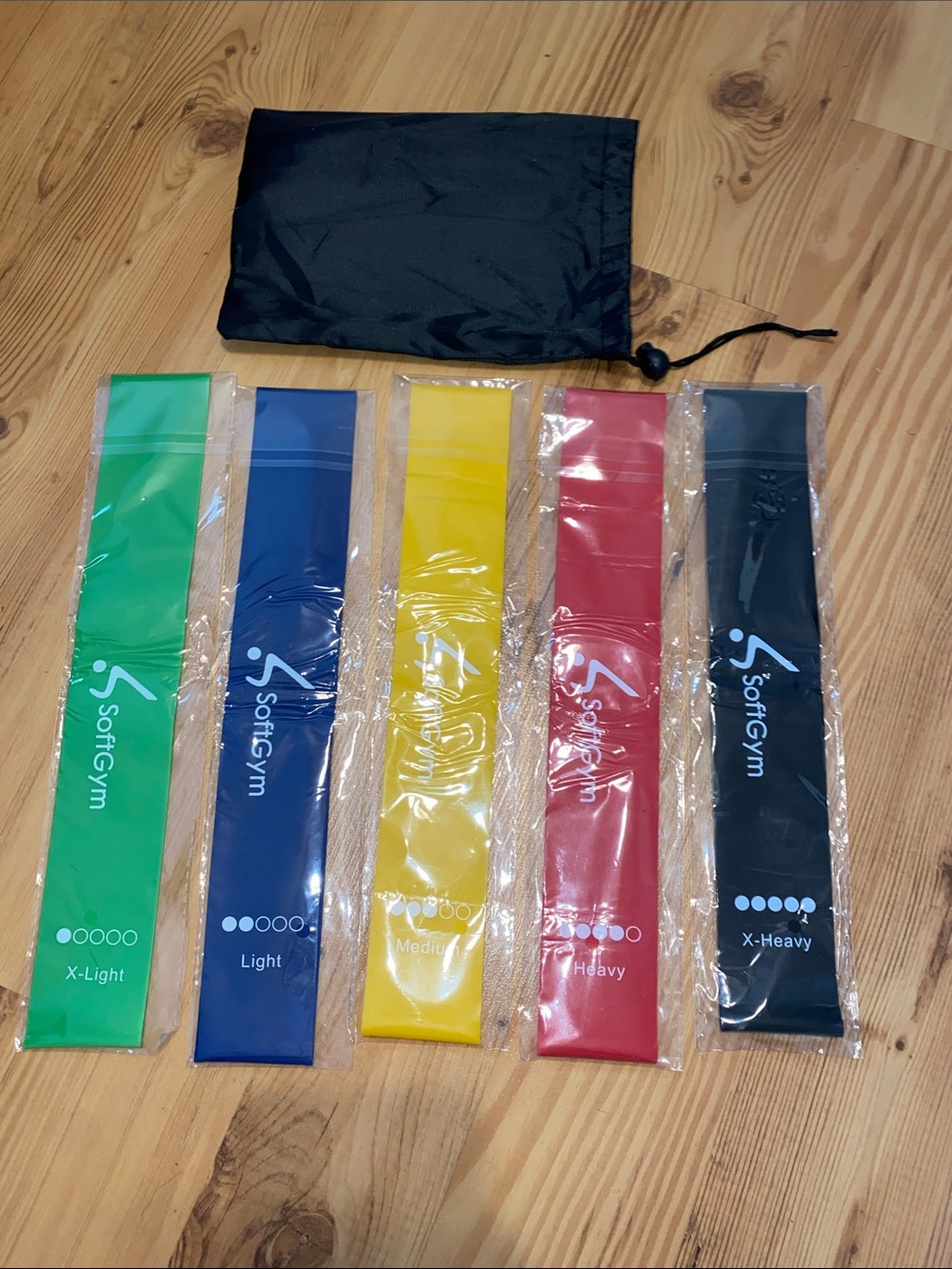 Resistance Loop Bands Set - Multicolor (Green, Blue, Yellow, Red, Black)